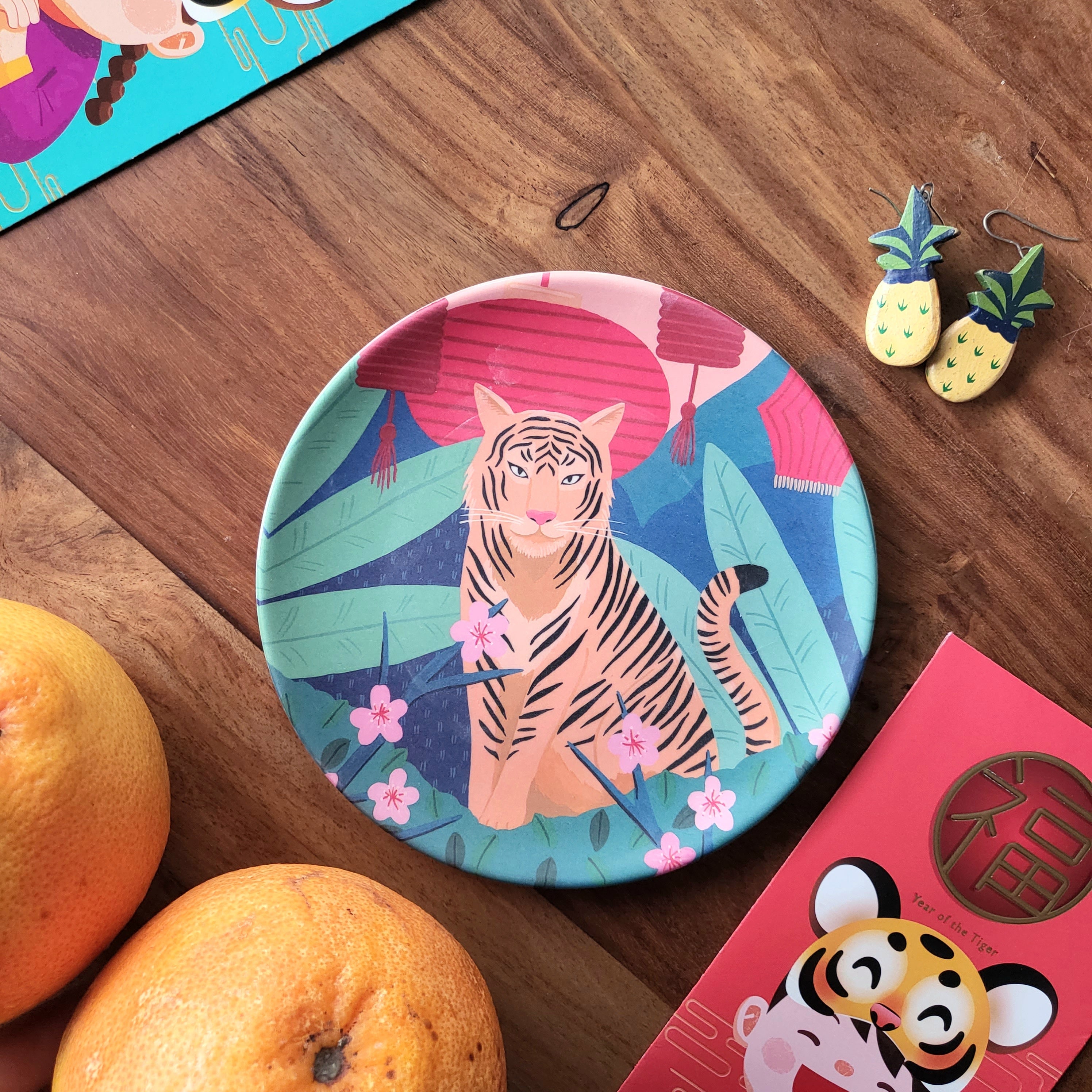 Mini-assiette Tigre et Bambou Prospérité