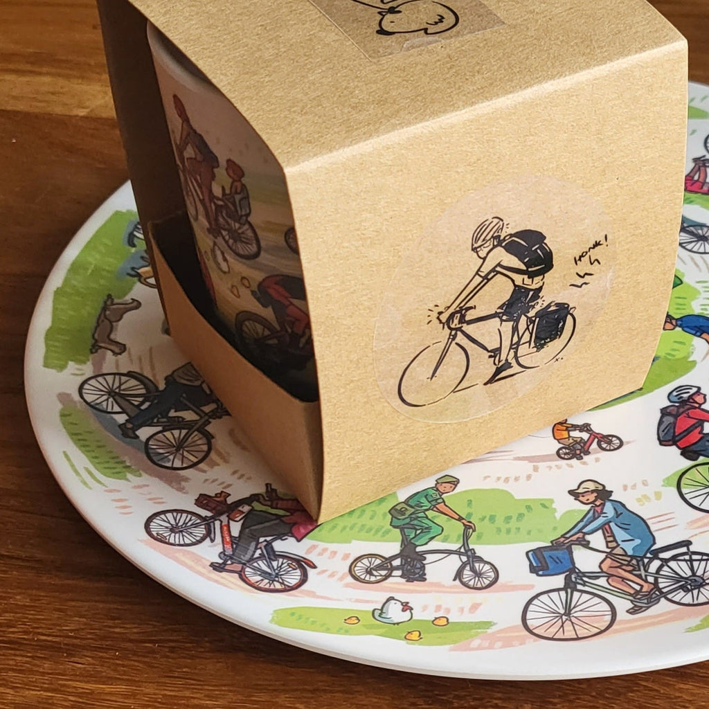 Mug en bambou "Venez faire du vélo"