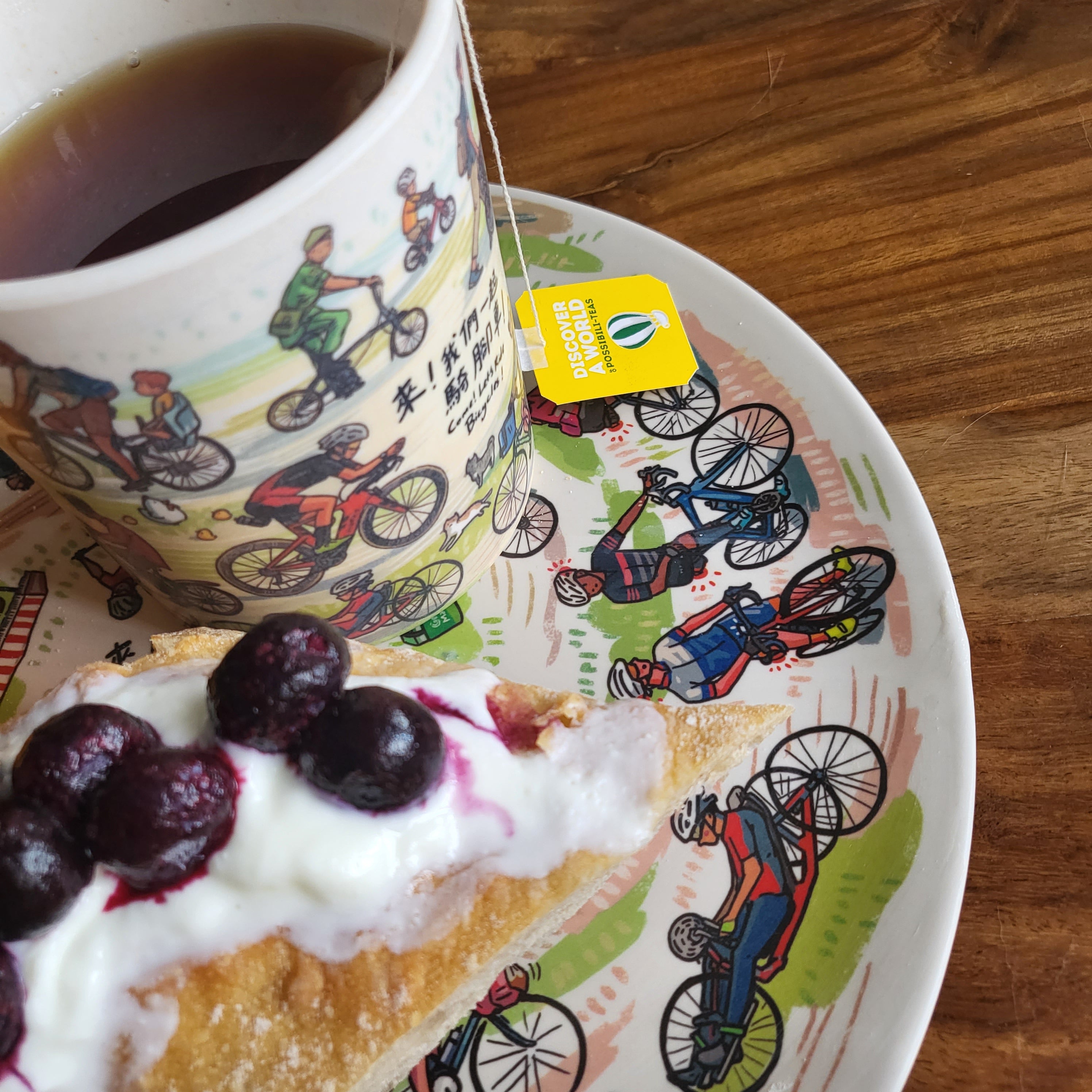 Mug en bambou "Venez faire du vélo"