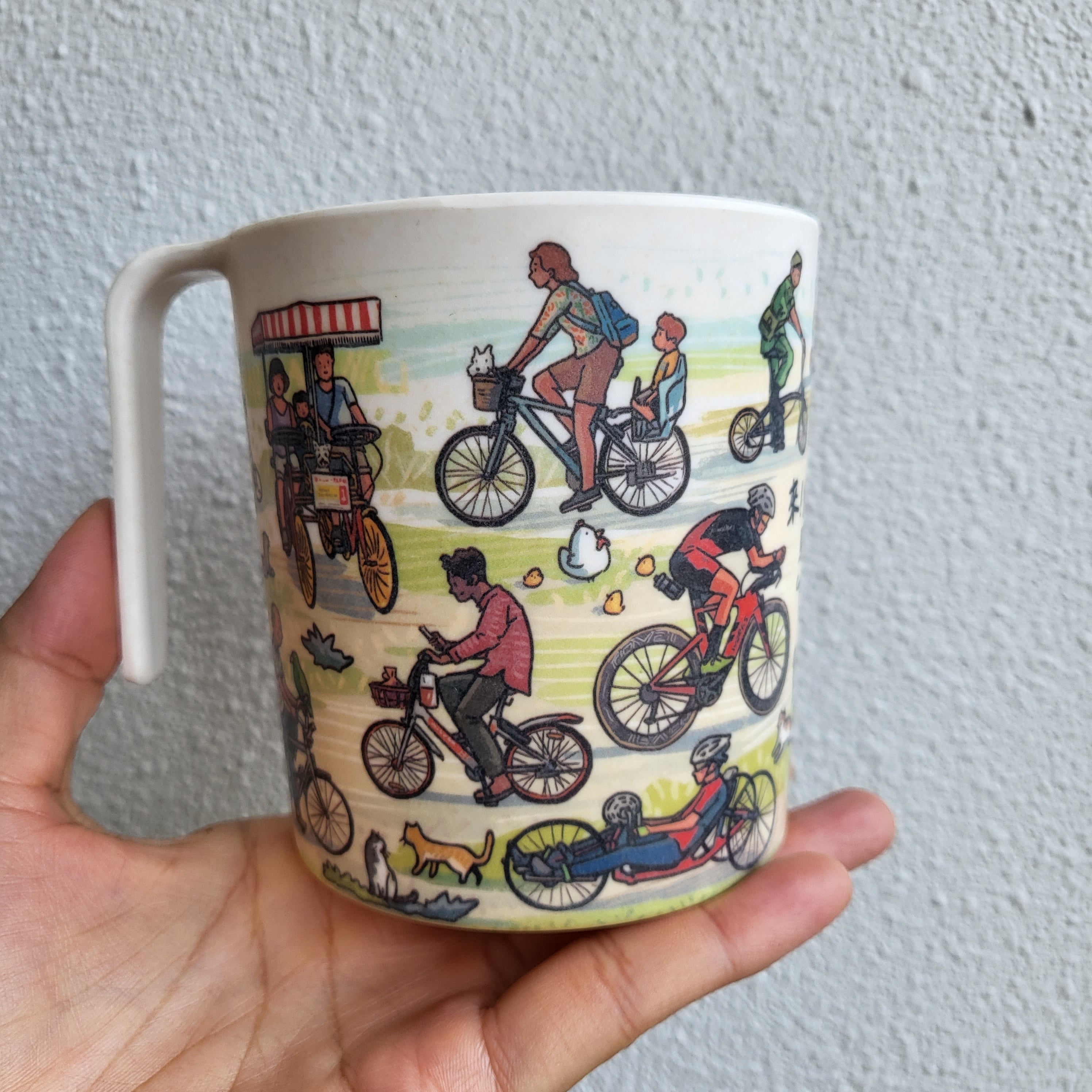 Mug en bambou "Venez faire du vélo"