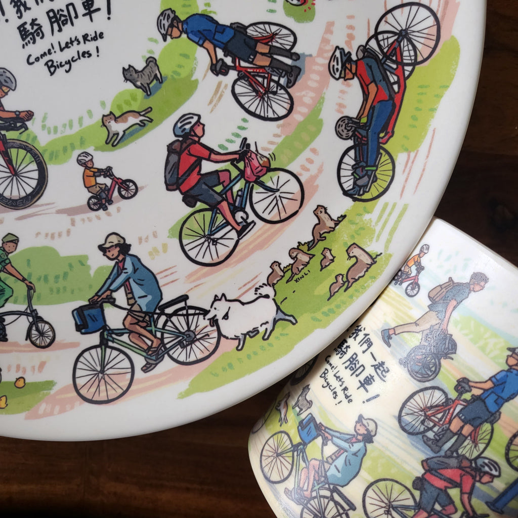 Mug en bambou "Venez faire du vélo"