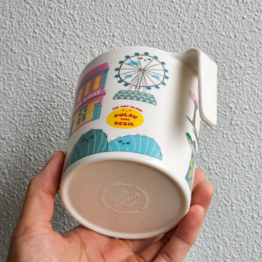 Tasse en bambou repères de Singapour