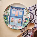 Lot de 2 assiettes en bambou Blue Shophouse