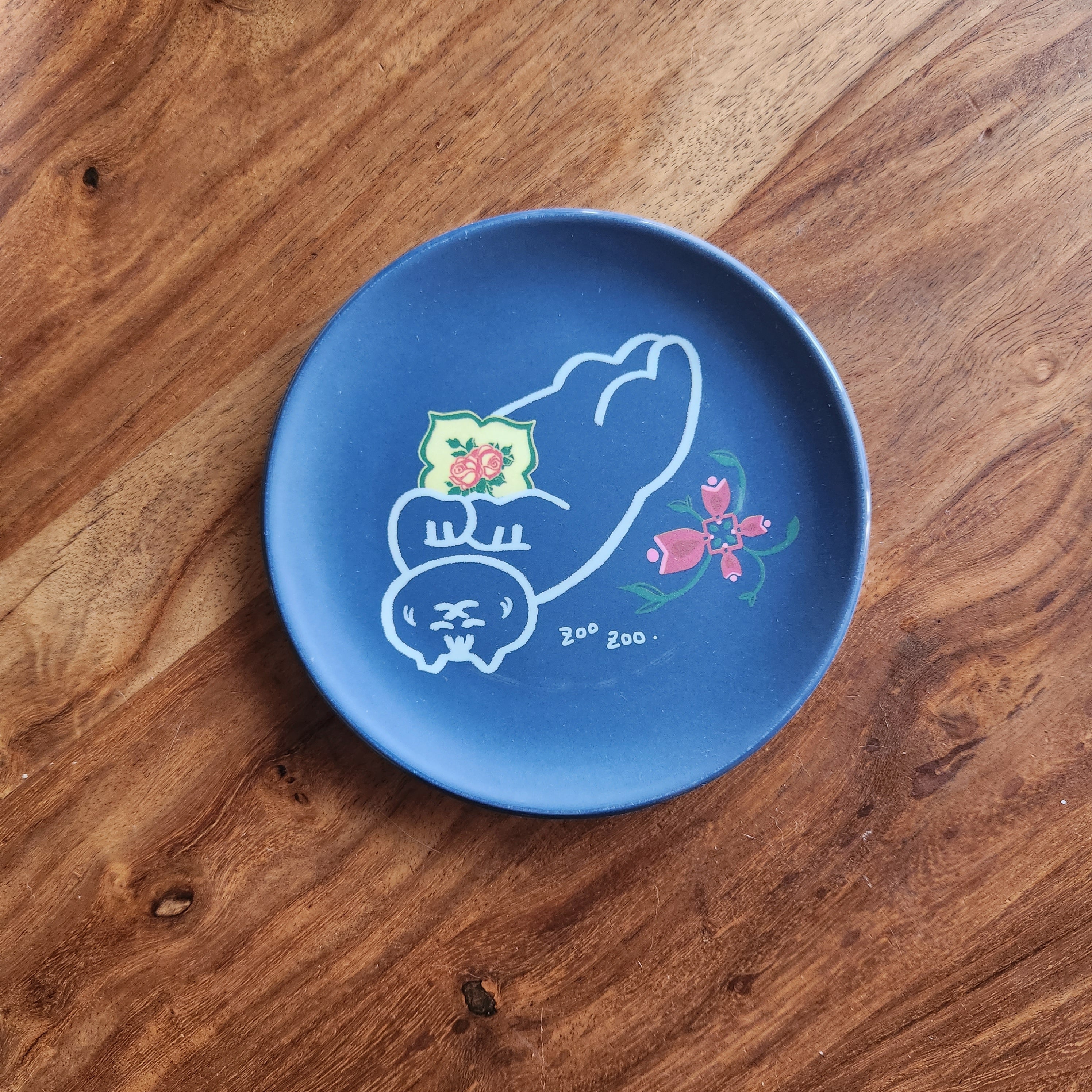 Mini Assiettes en Bambou "Flore et Chatons Peranakan"
