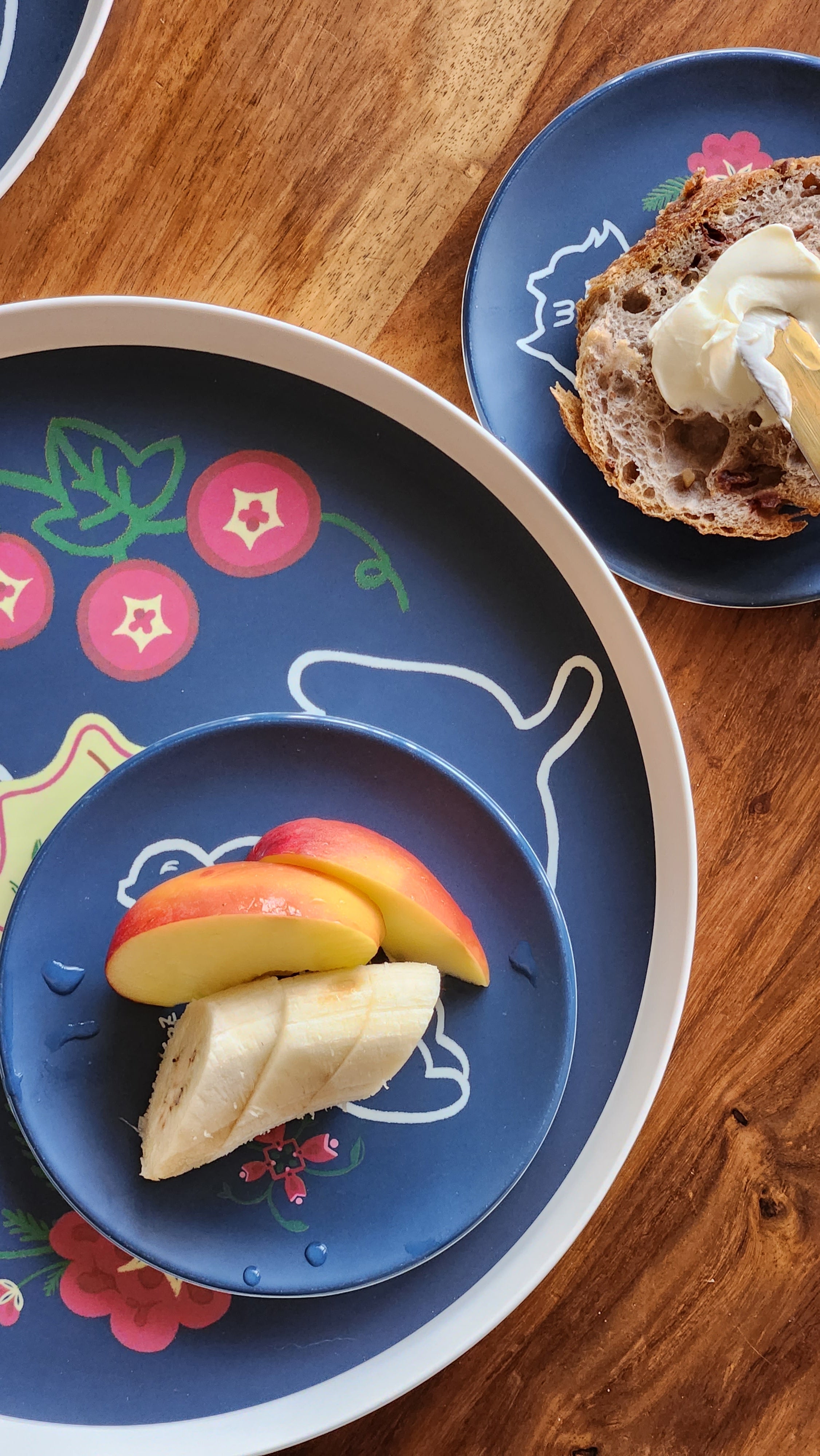 Peranakan Flora & Chats - Plateau en bambou Chats jumeaux