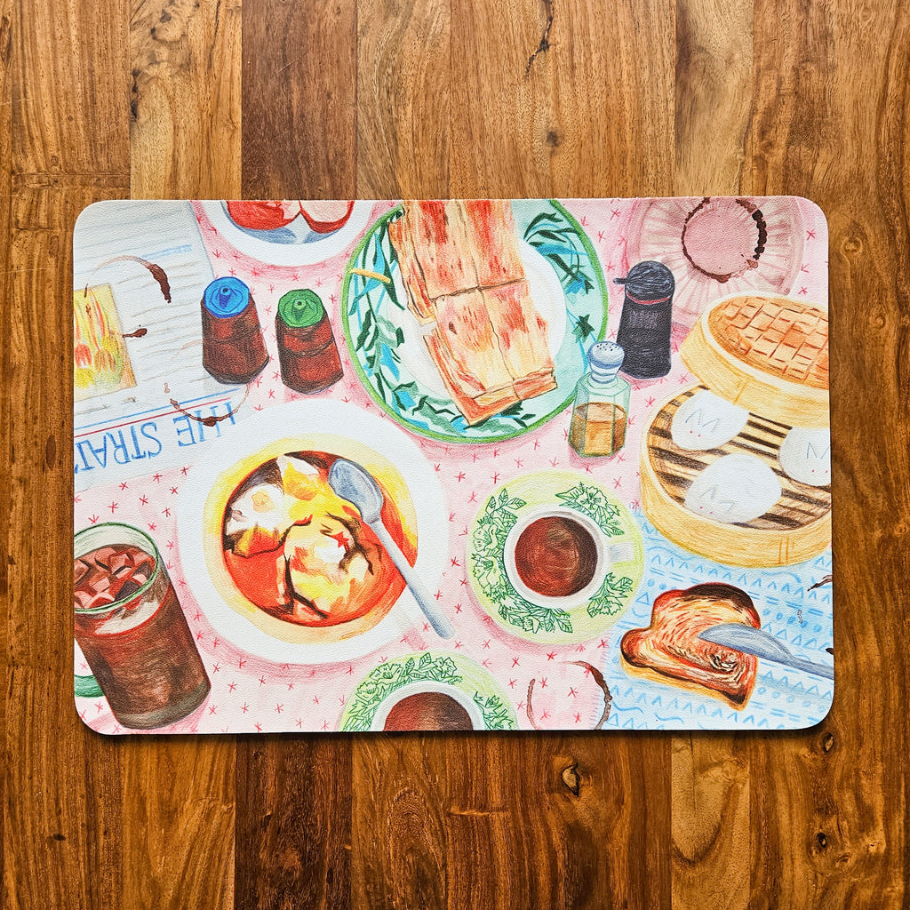 Set de table en similicuir thème Singapour