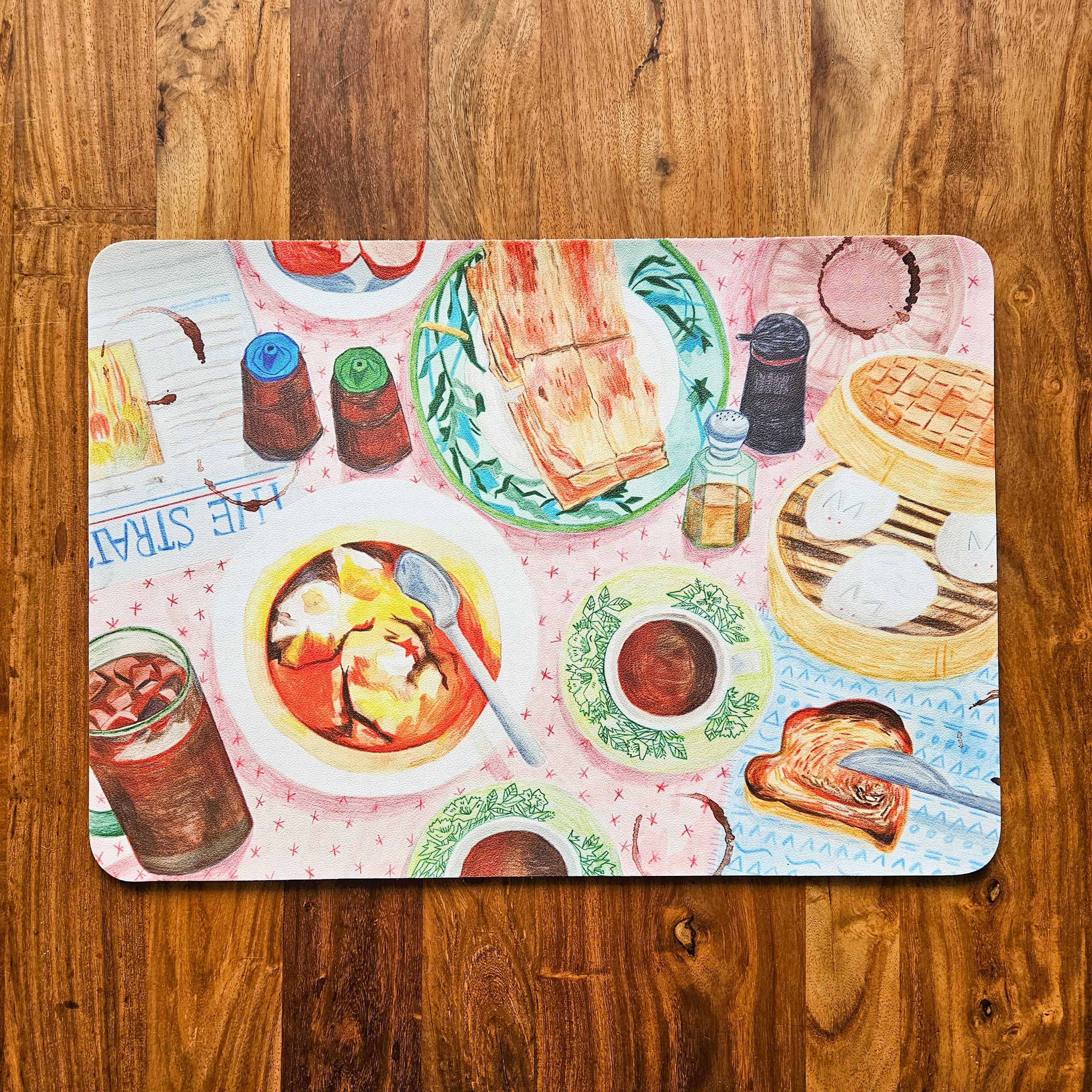 Set de table en similicuir thème Singapour