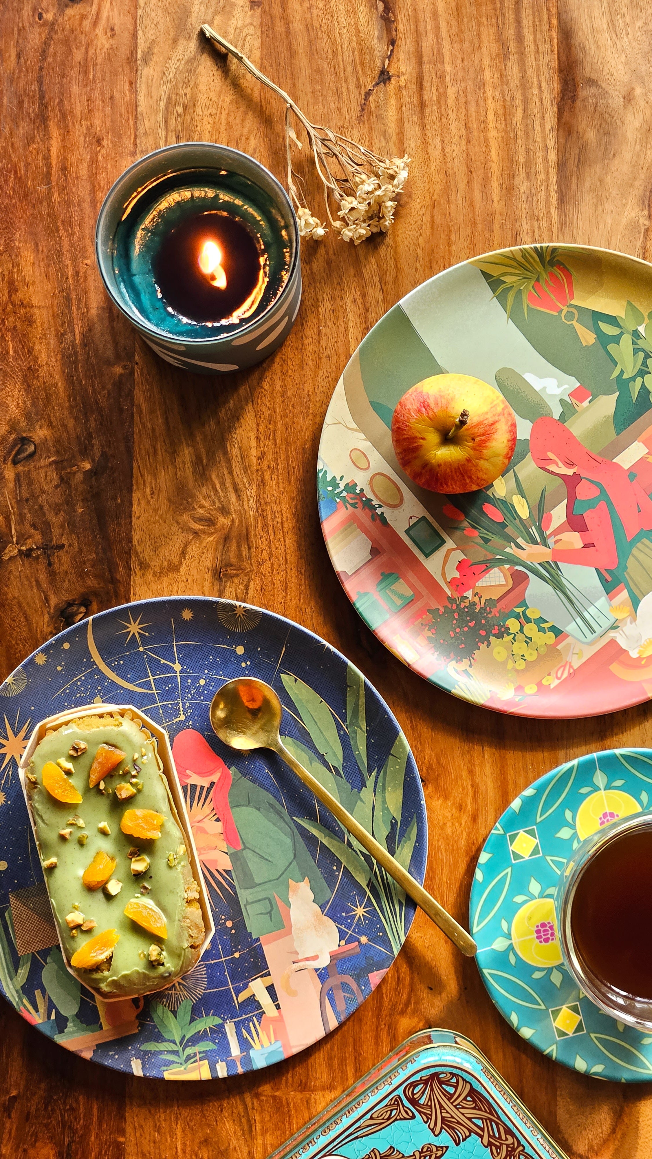 8 Assiettes en Bambou Filles Créatives et leurs Chats