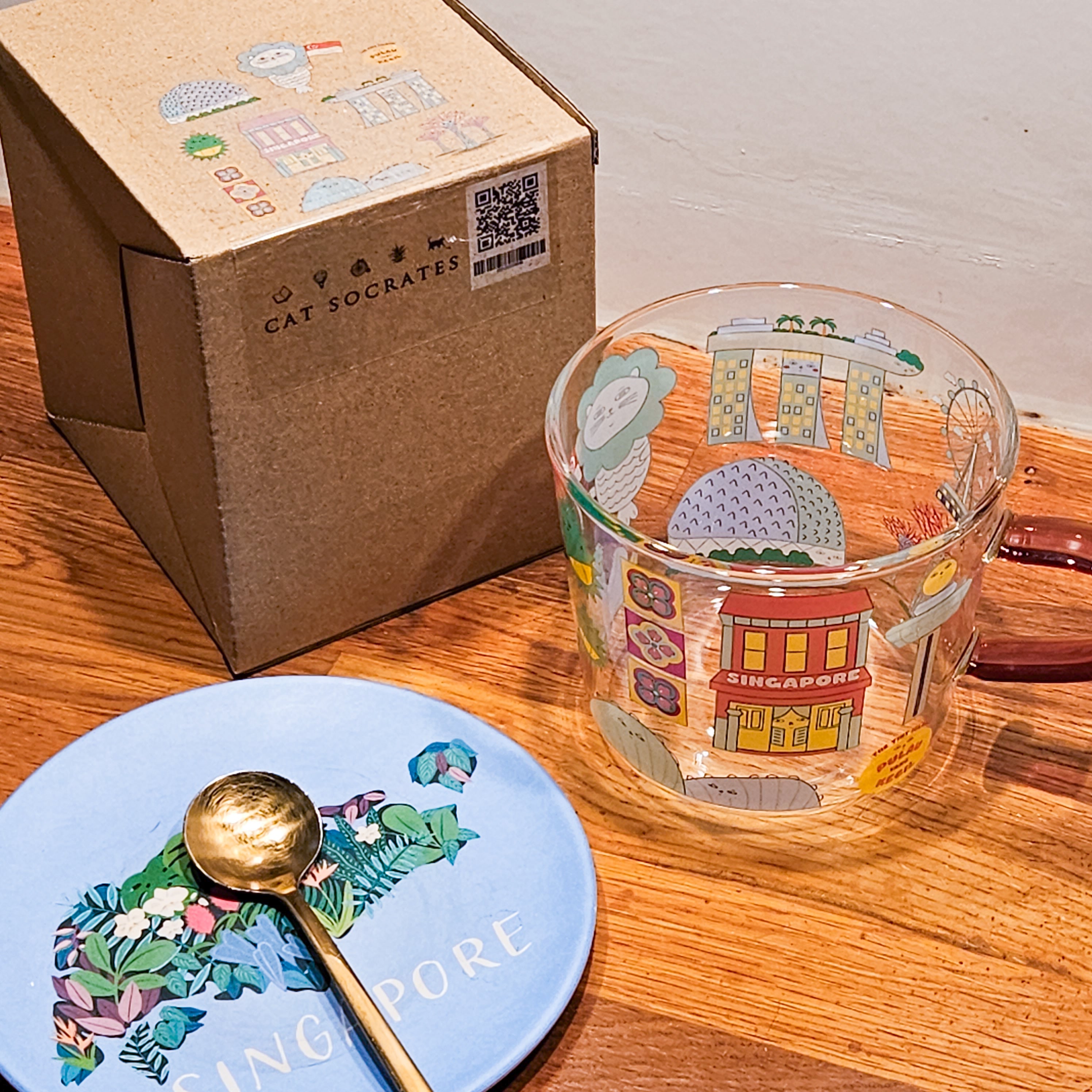 Mug en verre Icônes de Singapour