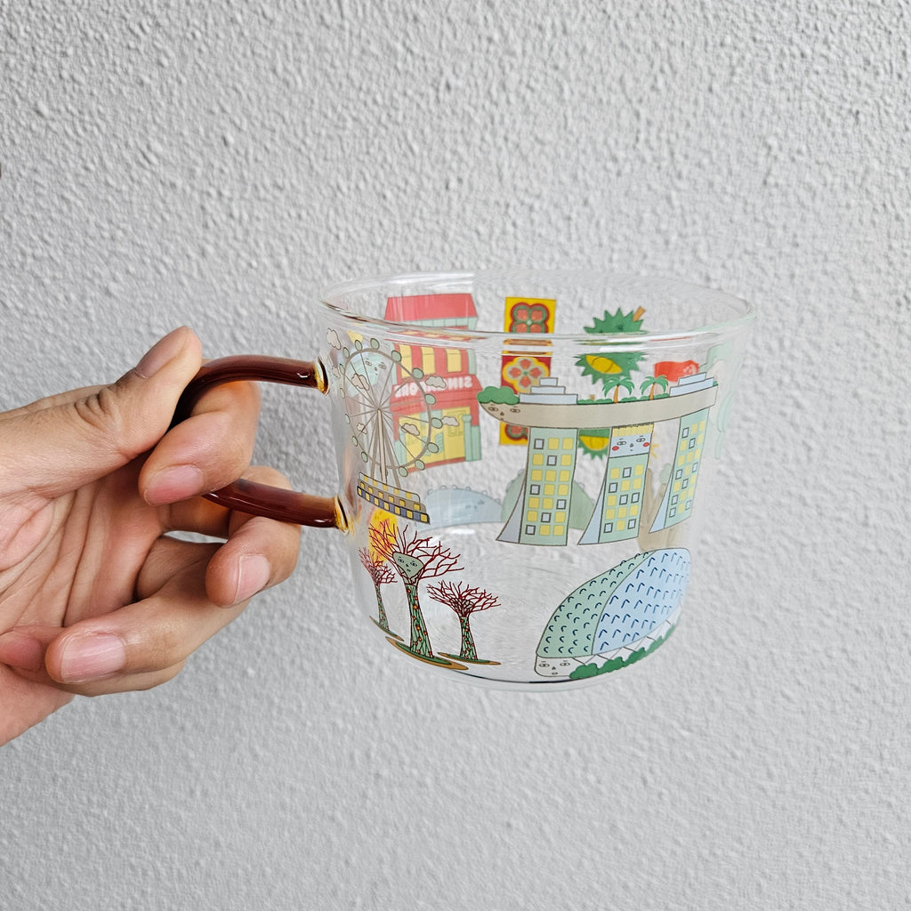 Mug en verre Icônes de Singapour