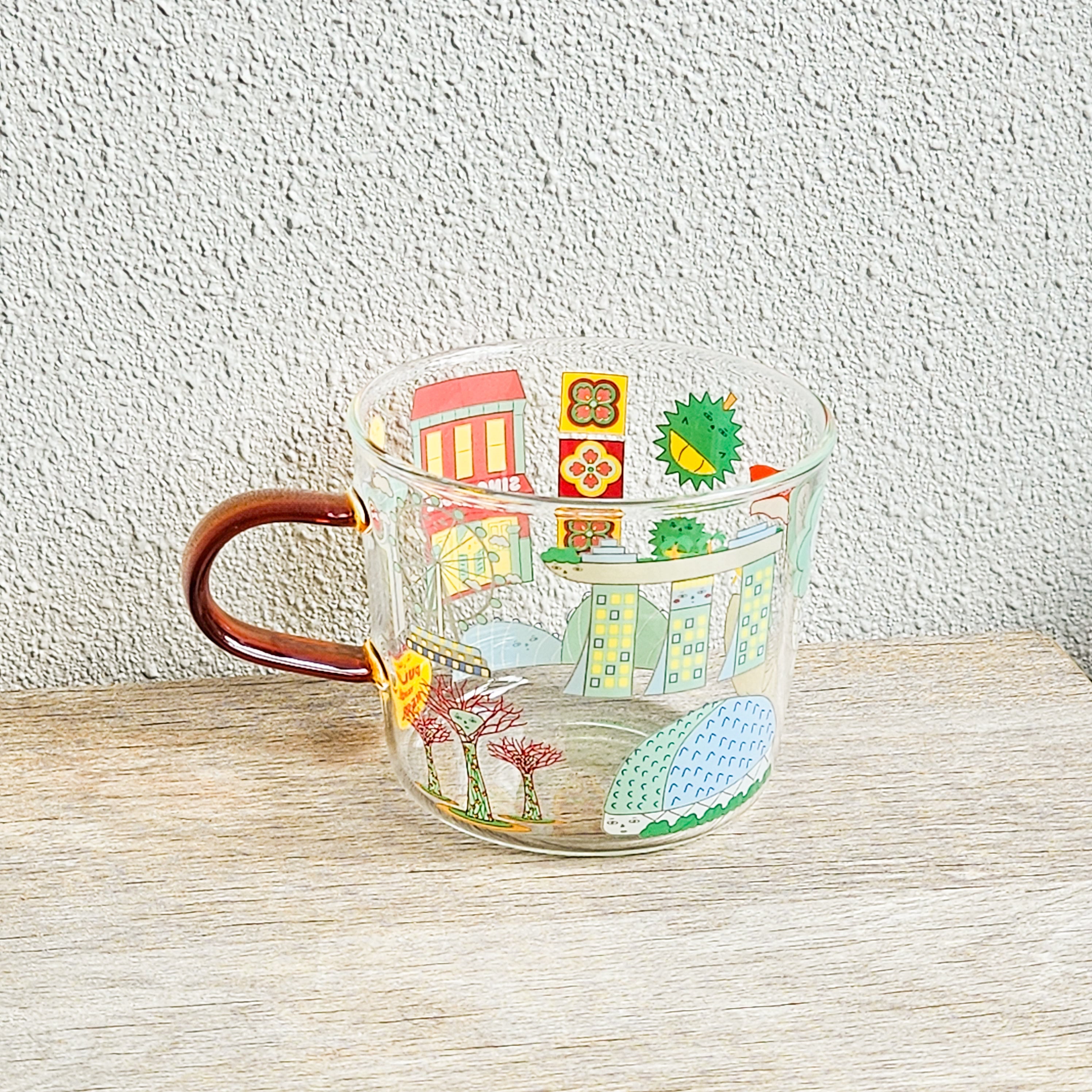 Mug en verre Icônes de Singapour