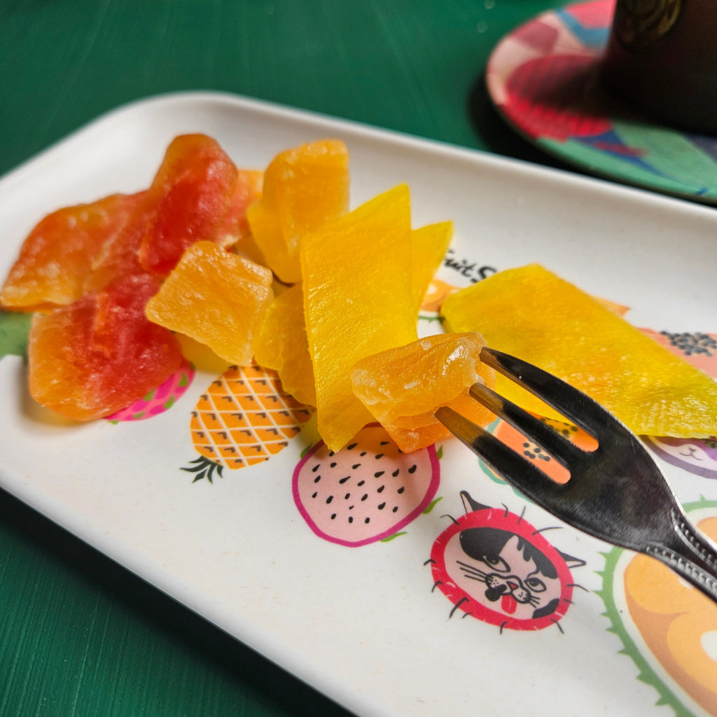 Plateau en bambou pour fruits de Singapour