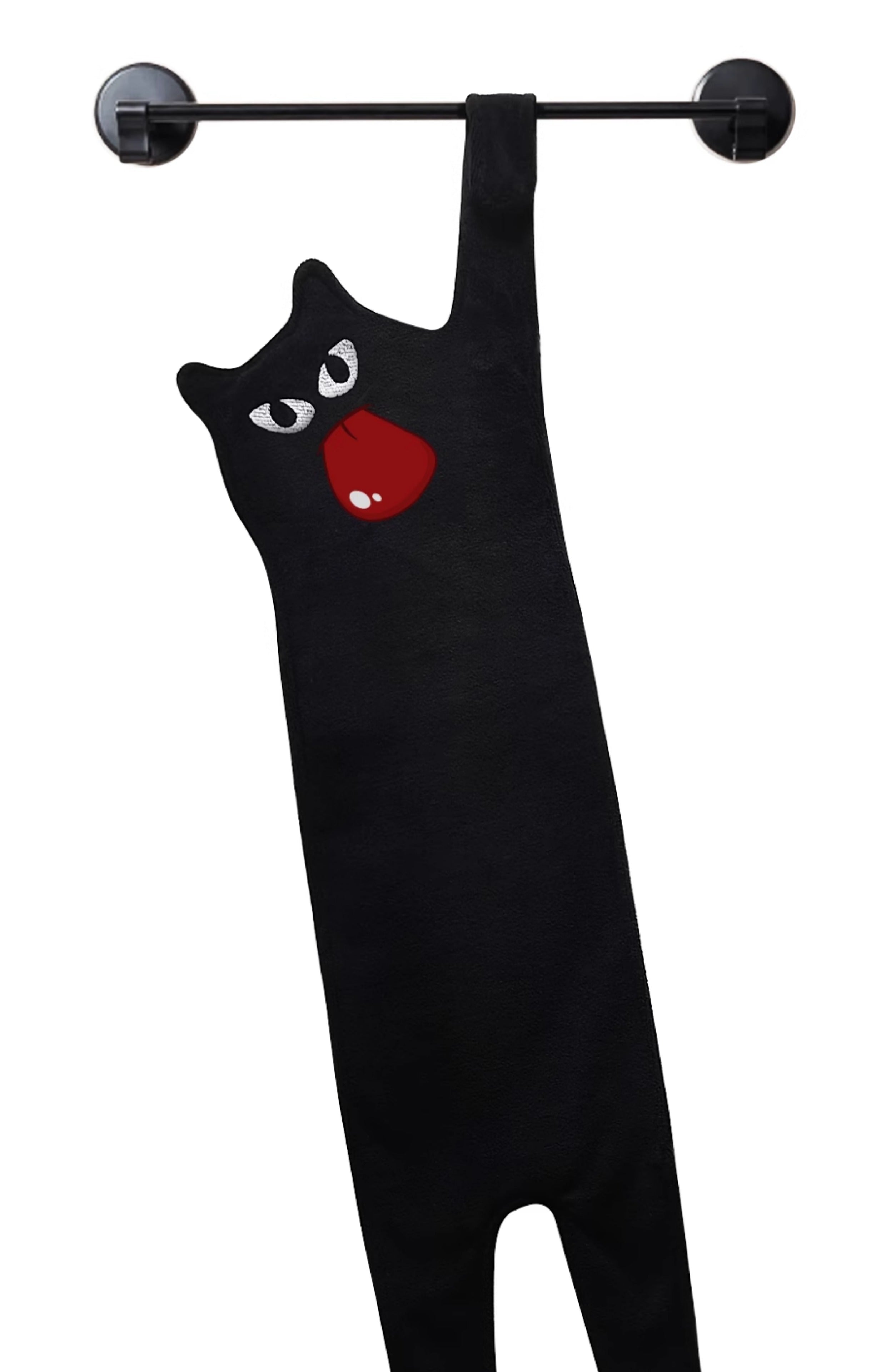 Serviette de toilette Chat noir monstrueux