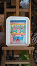 Plateau en bambou coloré pour maison de commerce Pop Art