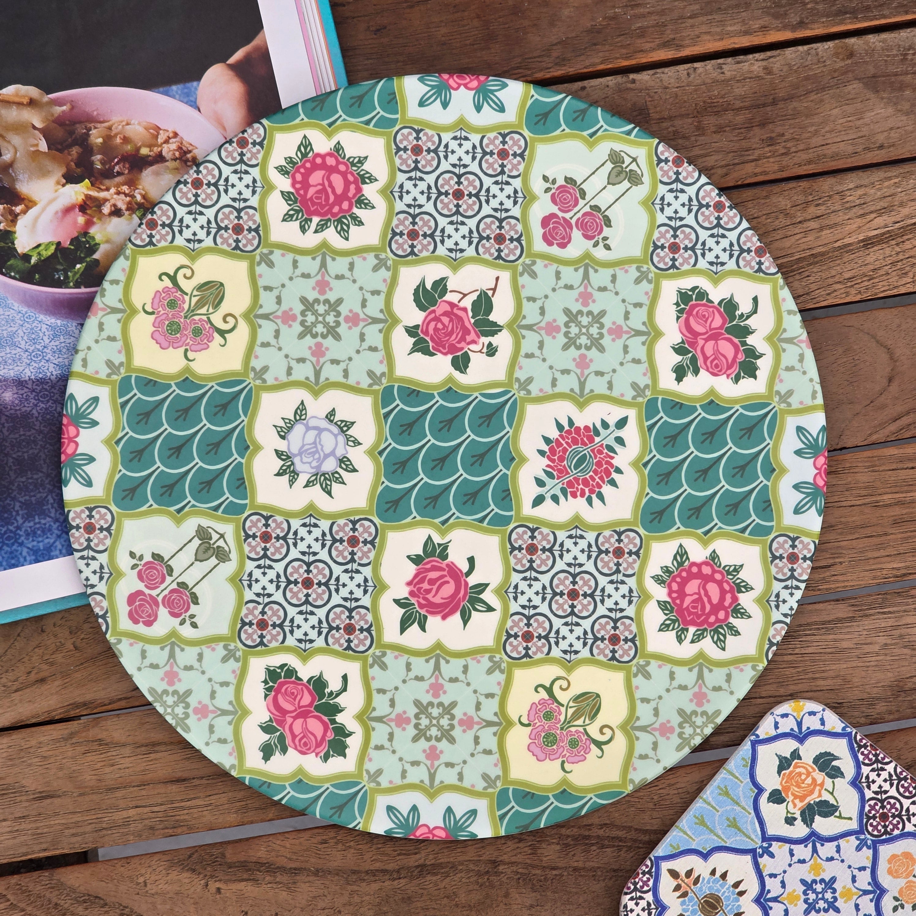 Mini-assiette en bambou, motif Rose Mixte - Édition limitée 2025