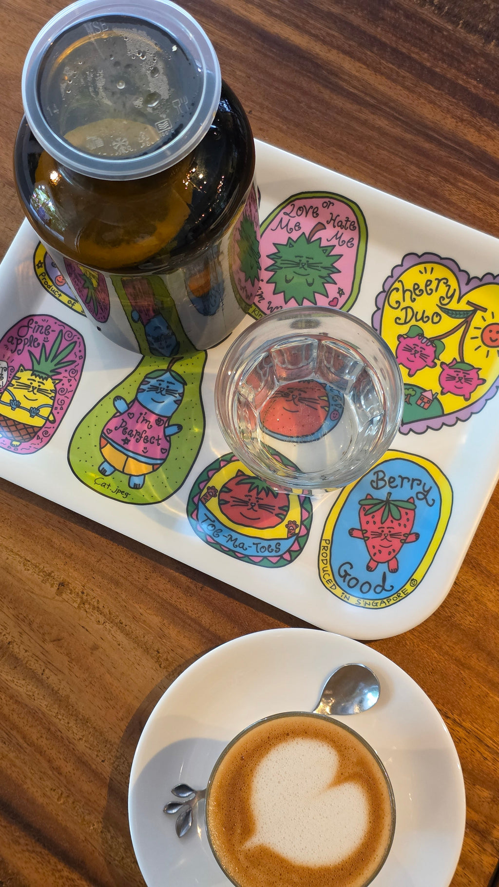 Plateau en bambou Fruity Cats