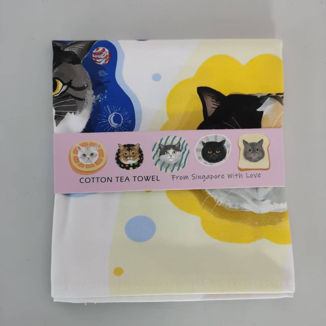 Essuie-mains motif Tête de chat