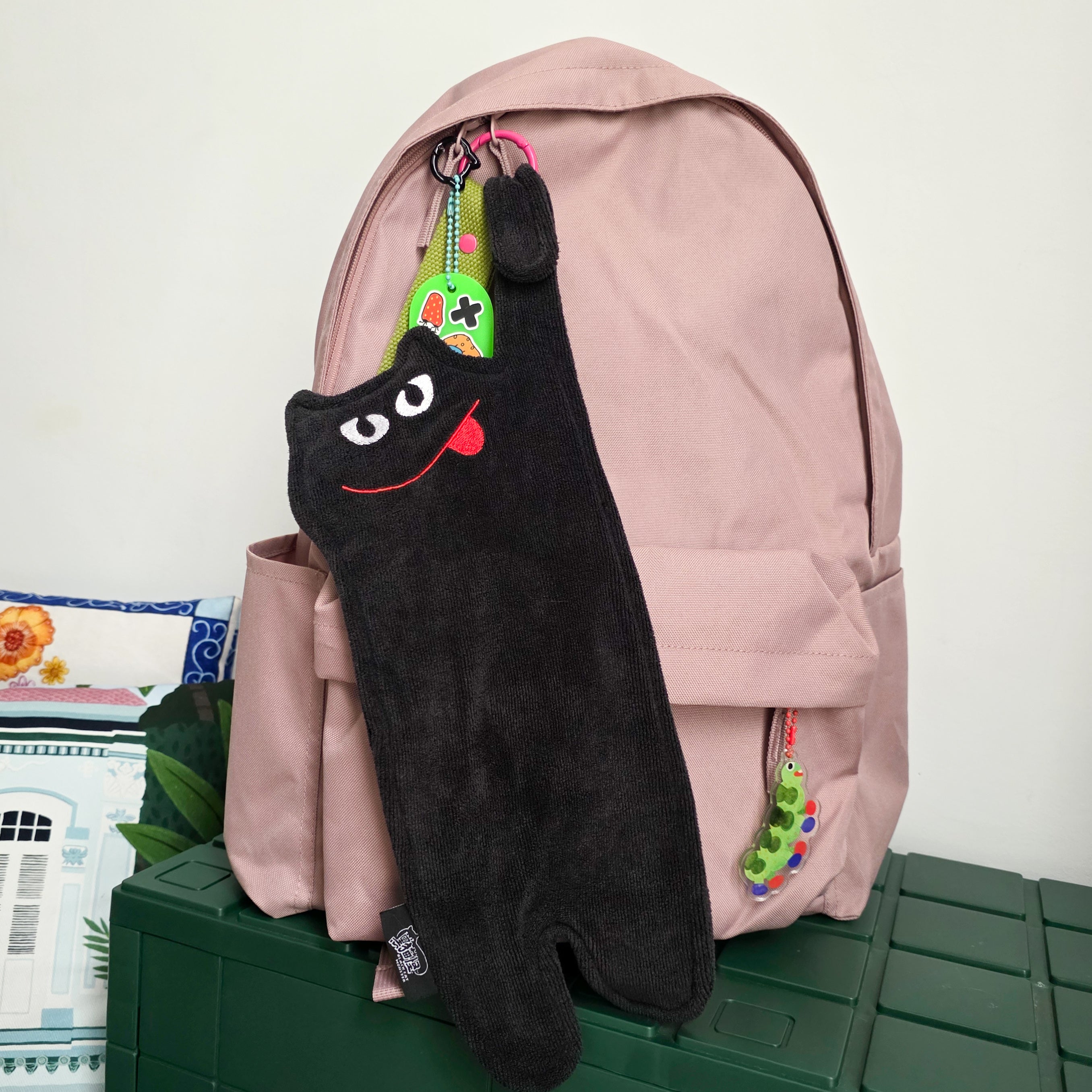 Serviette de toilette Chat noir monstrueux