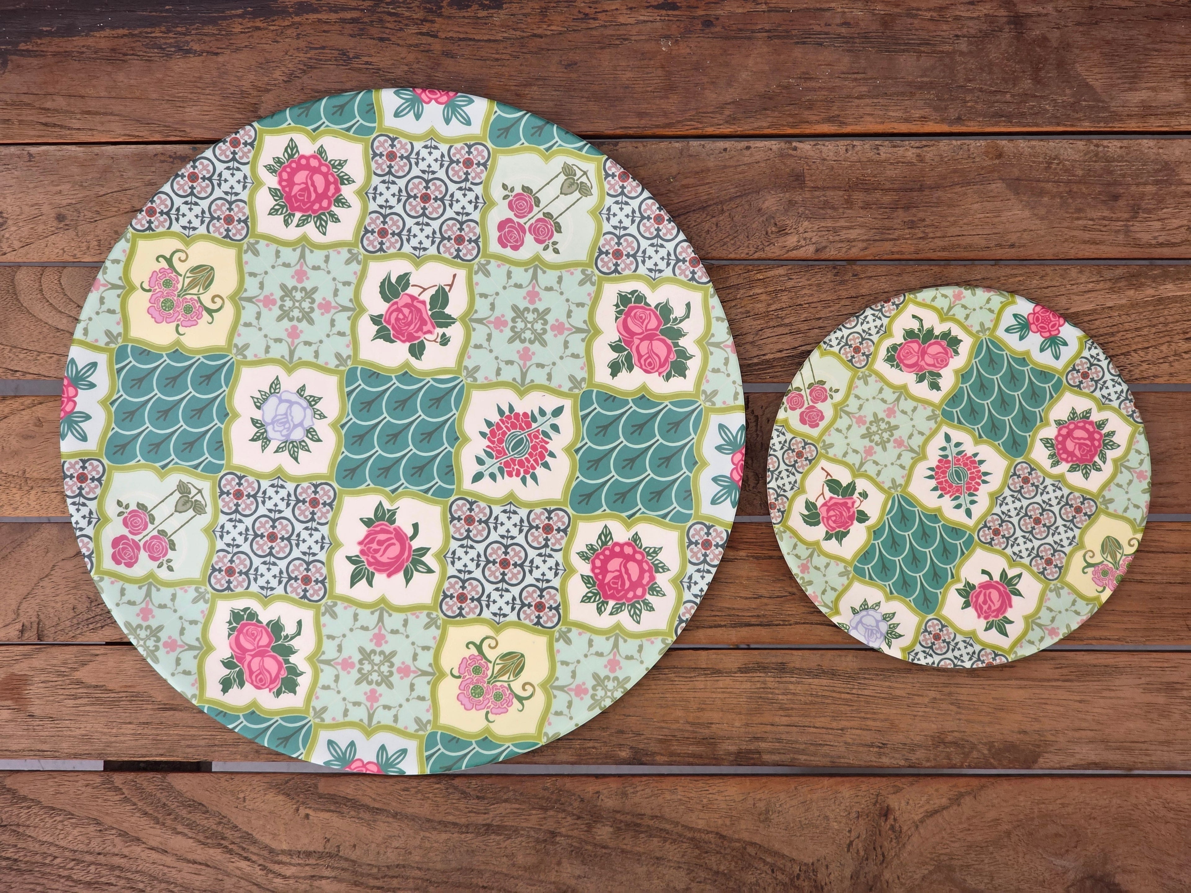 Mini-assiette en bambou, motif Rose Mixte - Édition limitée 2025