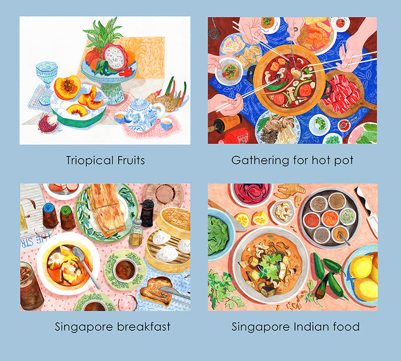 Set de table en similicuir thème Singapour